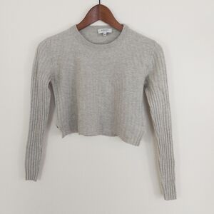 Babaton Nathaniel Cropped Sweater Gray Size Small